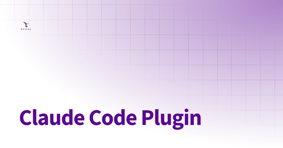 Claude Code Plugin | Marketplace | Opsera DevSecOps Agents